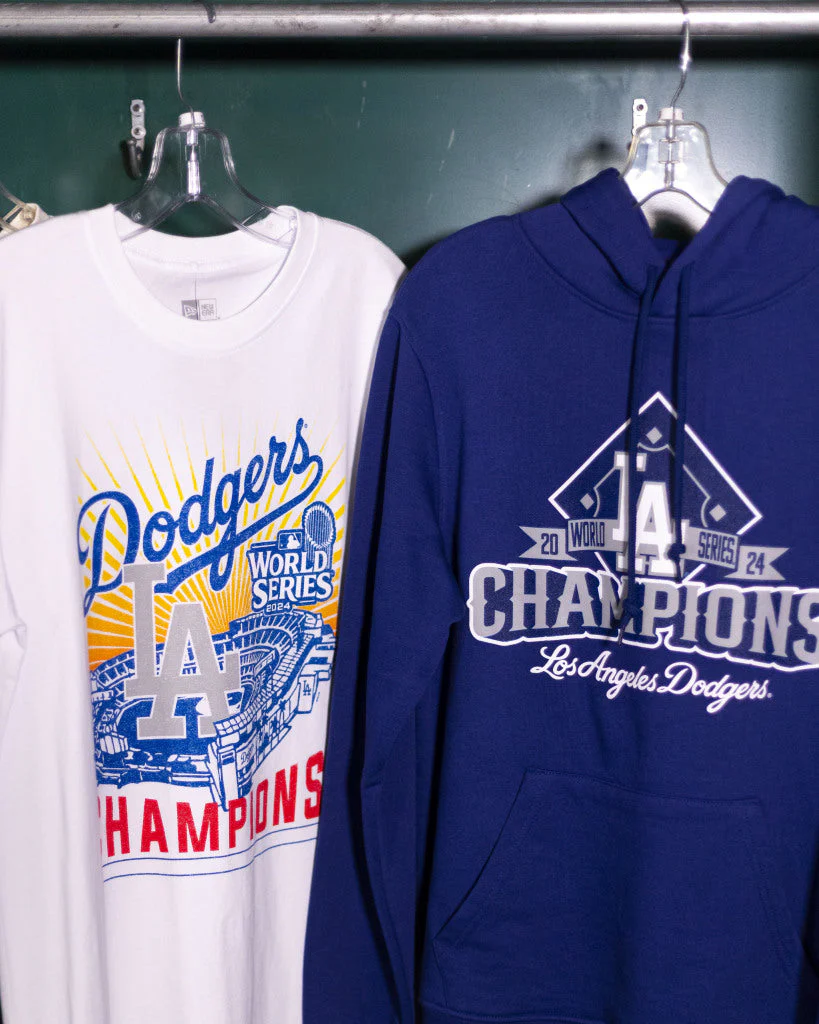 Los Angeles Dodgers 2024 New Era World Series Champions Blue Hoodie - Image 3